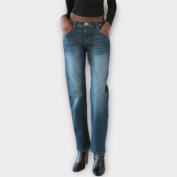 BDG Denim - Urban Outfitters BDG Y2K Low-Rise Ankle Skinny Straight Jean in Blue Size 29